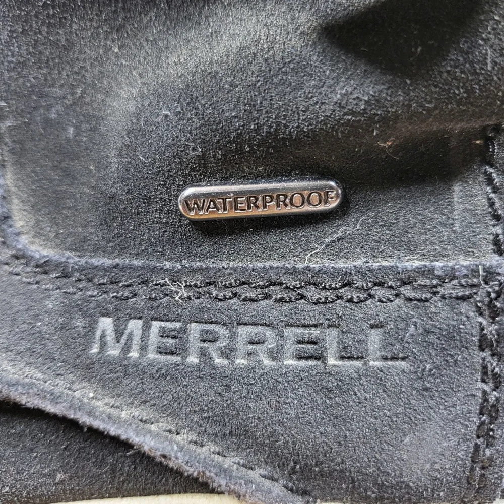 Merrell Waterproof Boots Womens 9 Black Good Insulated Suede‎ Faux Fur Gorpcore